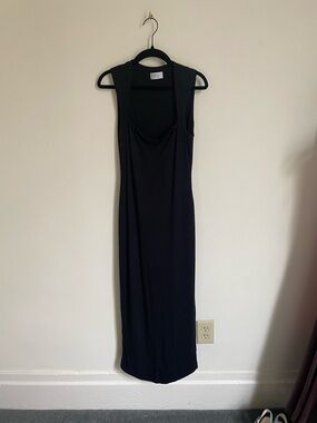 Oh Polly Black Sleeveless Cowl Neck Maxi Dress